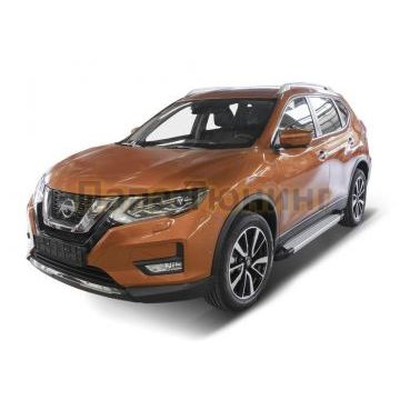 Пороги алюминиевые Rival Start для Nissan X-Trail T32 2018-