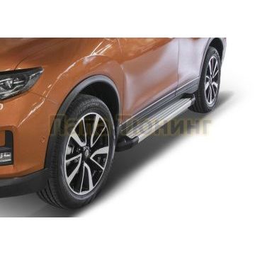 Пороги алюминиевые Rival Start для Nissan X-Trail T32 2018-