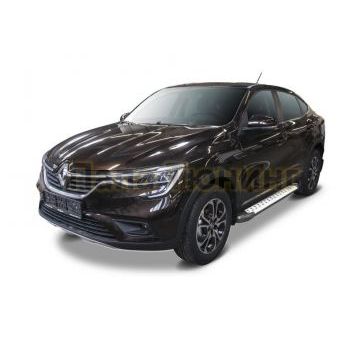 Пороги алюминиевые Rival Bmv Style V2 для Nissan Terrano 2014-/Renault Duster 2011-/Renault Kaptur 2020-/Renault Arkana 2019-