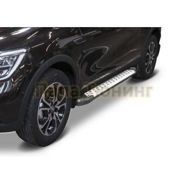 Пороги алюминиевые Rival Bmv Style V2 для Nissan Terrano 2014-/Renault Duster 2011-/Renault Kaptur 2020-/Renault Arkana 2019-