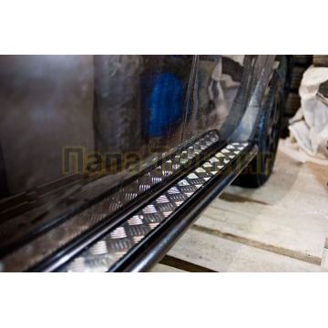 Пороги "Эстонец" d51 черная труба для Renault Duster/Nissan Terrano 2011-2015/2014-