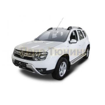Пороги алюминиевые Rival "Эстонец" для Nissan Terrano/Renault Duster 2011-