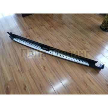 Пороги алюминиевые OEM Tuning для Hyundai Santa Fe 2018-2021