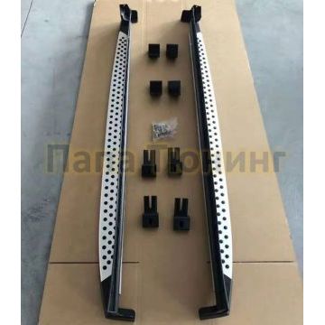 Пороги алюминиевые OEM Tuning для Hyundai Santa Fe 2018-