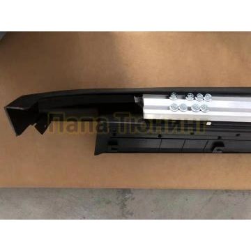 Пороги алюминиевые OEM Tuning для Hyundai Santa Fe 2018-