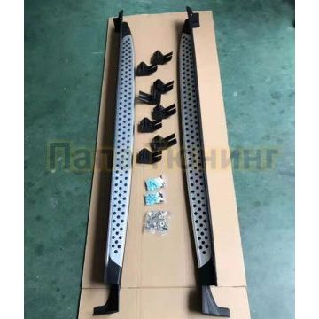 Пороги алюминиевые OEM Tuning для Hyundai Santa Fe 2018-