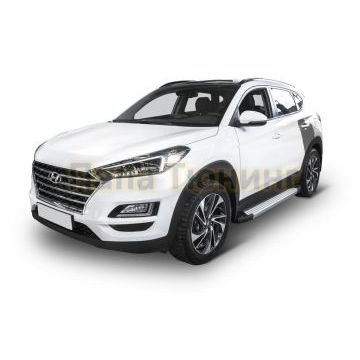 Пороги алюминиевые Rival Start для Hyundai Tucson 2015-2021/Kia Sportage 2015-2021