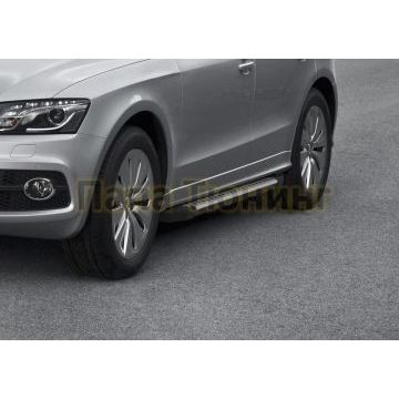 Пороги алюминиевые Rival BMW Style V2 для Audi Q5 2008-2016