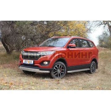 Пороги с площадкой алюминиевый лист 60 мм ALFeco для Lifan MyWay 2016-