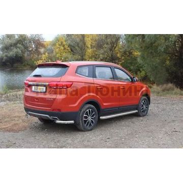 Пороги с площадкой алюминиевый лист 60 мм ALFeco для Lifan MyWay 2016-