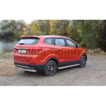 Пороги с площадкой алюминиевый лист квинтет 60 мм ALFeco для Lifan MyWay 2016-