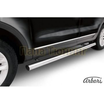 Защита штатных порогов труба 57 мм Slitkoff для Chery Tiggo T11 2005-2014