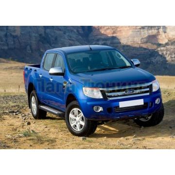Пороги алюминиевые Rival BMW Style V2 для Ford Ranger 2012-2015
