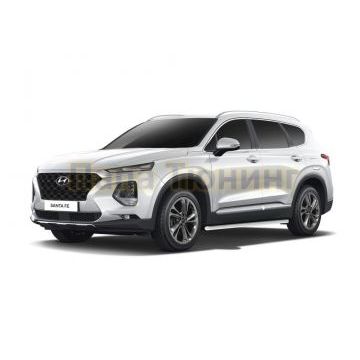 Защита порогов d57 Rival для Hyundai Santa Fe 2018-