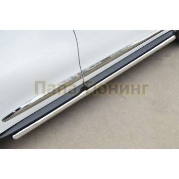Пороги труба d57 вариант 3 гибрид РусСталь для Infiniti JX35/QX60 2012-2016