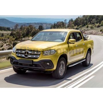 Пороги алюминиевые Rival Premium для Mercedes-Benz X-Class 2018-