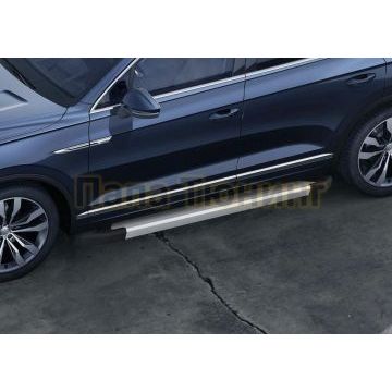 Пороги алюминиевые Rival Start для Volkswagen Touareg 2018-