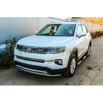 Защита переднего бампера D42+D32 двойная Changan CS35 PLUS 2018-2023