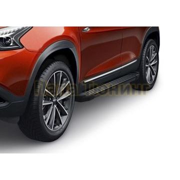 Пороги алюминиевые Rival Black New для Chery Tiggo 7/7 Pro/8 2019-/Exeed LX 2022-/Chery Tiggo 8 Pro 2021-/Chery Tiggo 8 Pro Max 2022-/XCITE X-Cross 7 2024-