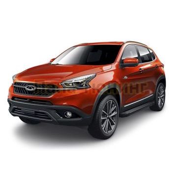 Пороги алюминиевые Rival Black New для Chery Tiggo 7/7 Pro/8 2019-/Exeed LX 2022-/Chery Tiggo 8 Pro 2021-/Chery Tiggo 8 Pro Max 2022-/XCITE X-Cross 7 2024-