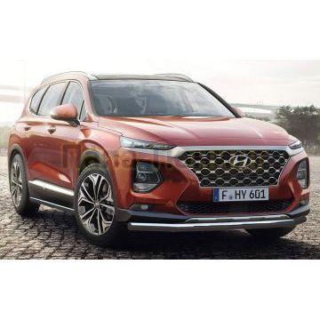 Защита передняя D 60,3 ALFeko для Hyundai Santa Fe 2018-