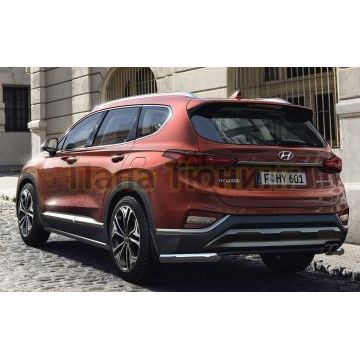 Защита задняя уголки D 60,3 ALFeko для Hyundai Santa Fe 2018-