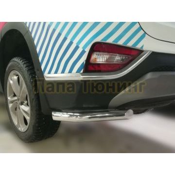 Защита задняя уголки D 60,3 ALFeko для Hyundai Santa Fe 2018-