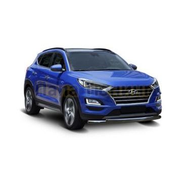 Защита переднего бампера d57+d42 Rival для Hyundai Tucson 2018-2021
