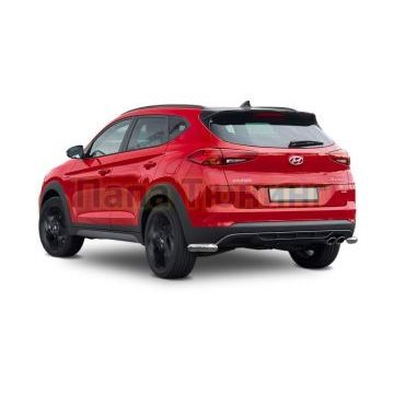 Защита заднего бампера d42 уголки кроме High-Tech Plus Rival для Hyundai Tucson 2018-2021/Kia Sportage 2018-2021
