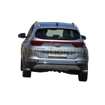 Защита заднего бампера d42 уголки кроме High-Tech Plus Rival для Hyundai Tucson 2018-2021/Kia Sportage 2018-2021