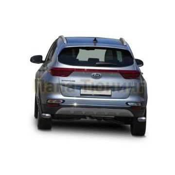 Защита заднего бампера d57 уголки кроме High-Tech Plus Rival для Hyundai Tucson/Kia Sportage 2018-2021