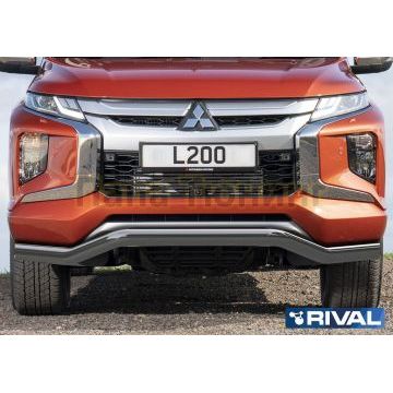 Защита переднего бампера d76 волна Rival для Mitsubishi L200 2019-