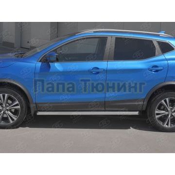 Пороги труба d57 (вариант 1) РусСталь для Nissan Qashqai 2019-