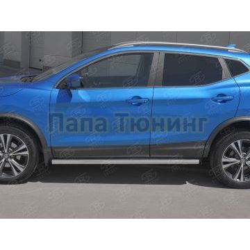 Пороги труба d57 (вариант 2) РусСталь для Nissan Qashqai 2019-