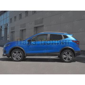 Пороги труба d57 (вариант 3) РусСталь для Nissan Qashqai 2019-