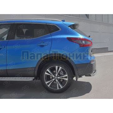 Защита заднего бампера d57 дуга РусСталь для Nissan Qashqai 2019-