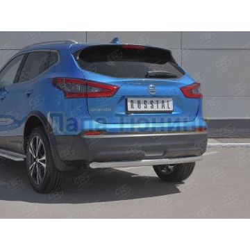 Защита заднего бампера d57 дуга РусСталь для Nissan Qashqai 2019-