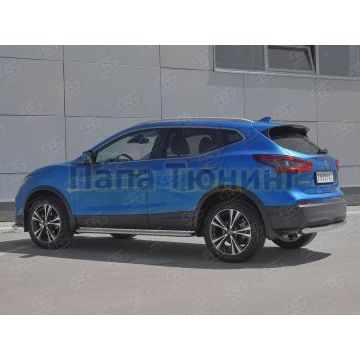 Защита заднего бампера d57 дуга РусСталь для Nissan Qashqai 2019-