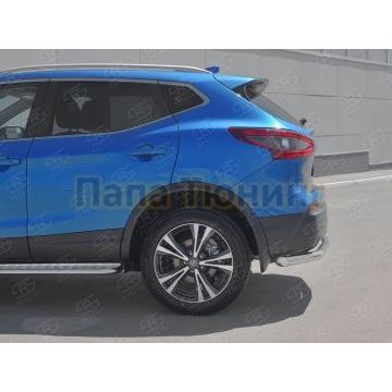 Защита заднего бампера d57 секции РусСталь для Nissan Qashqai 2019-