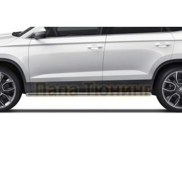 Защита порогов d57 Rival для Skoda Karoq 2020-