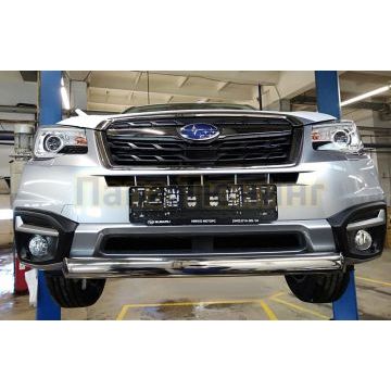 Защита передняя (ОВАЛ) D75х42 ALFeko для для Subaru Forester 2016-2018
