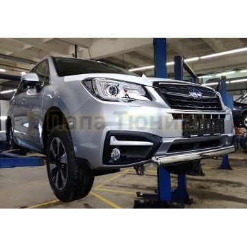 Защита передняя (ОВАЛ) D75х42 ALFeko для для Subaru Forester 2016-2018