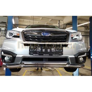 Защита передняя двойная D 50,8/42,4 ALFeko для Subaru Forester 2016-2018