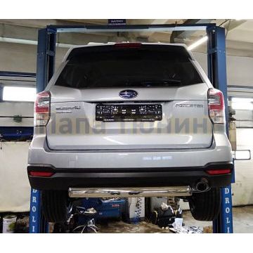 Защита задняя (ОВАЛ) D75х42 ALFeko для Subaru Forester 2016-2018