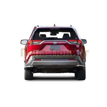 Защита заднего бампера d57 уголки Rival для Toyota RAV4 2019-