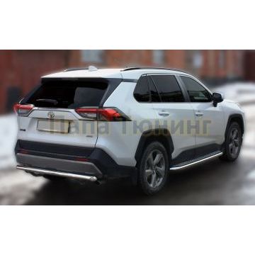 Защита задняя короткая D60,3 ALFeko для Toyota RAV4 2019-