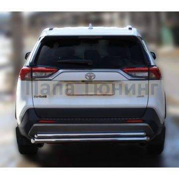 Защита задняя короткая двойная D60,3/42,4 ALFeko для Toyota RAV4 2019-