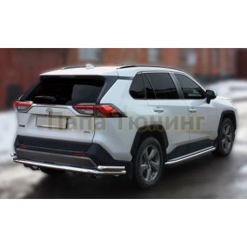 Защита задняя большая с уголками D 60,3/50,8 ALFeko для Toyota RAV4 2019-