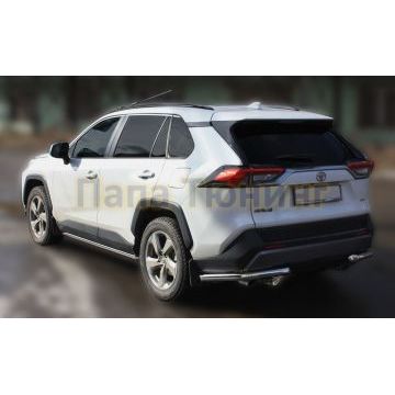 Защита задняя уголки одиночные D 60,3 ALFeko для Toyota RAV4 2019-
