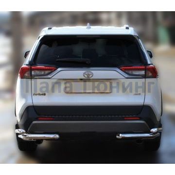 Защита задняя уголки двойные D 60,3/50,8 ALFeko для Toyota RAV4 2019-